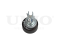 Timing belt tensioner with pulley thumb