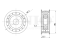 Drive belt tensioner pulley thumb