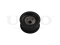 Drive belt tensioner with pulley thumb