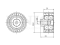 Timing belt idler pulley thumb