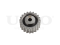 Timing belt idler pulley thumb