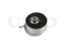 Timing belt tensioner with pulley thumb
