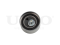 Timing belt tensioner with pulley thumb
