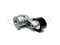 Drive belt tensioner with pulley thumb