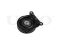 Drive belt tensioner with pulley thumb