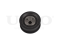 Timing belt tensioner with pulley thumb